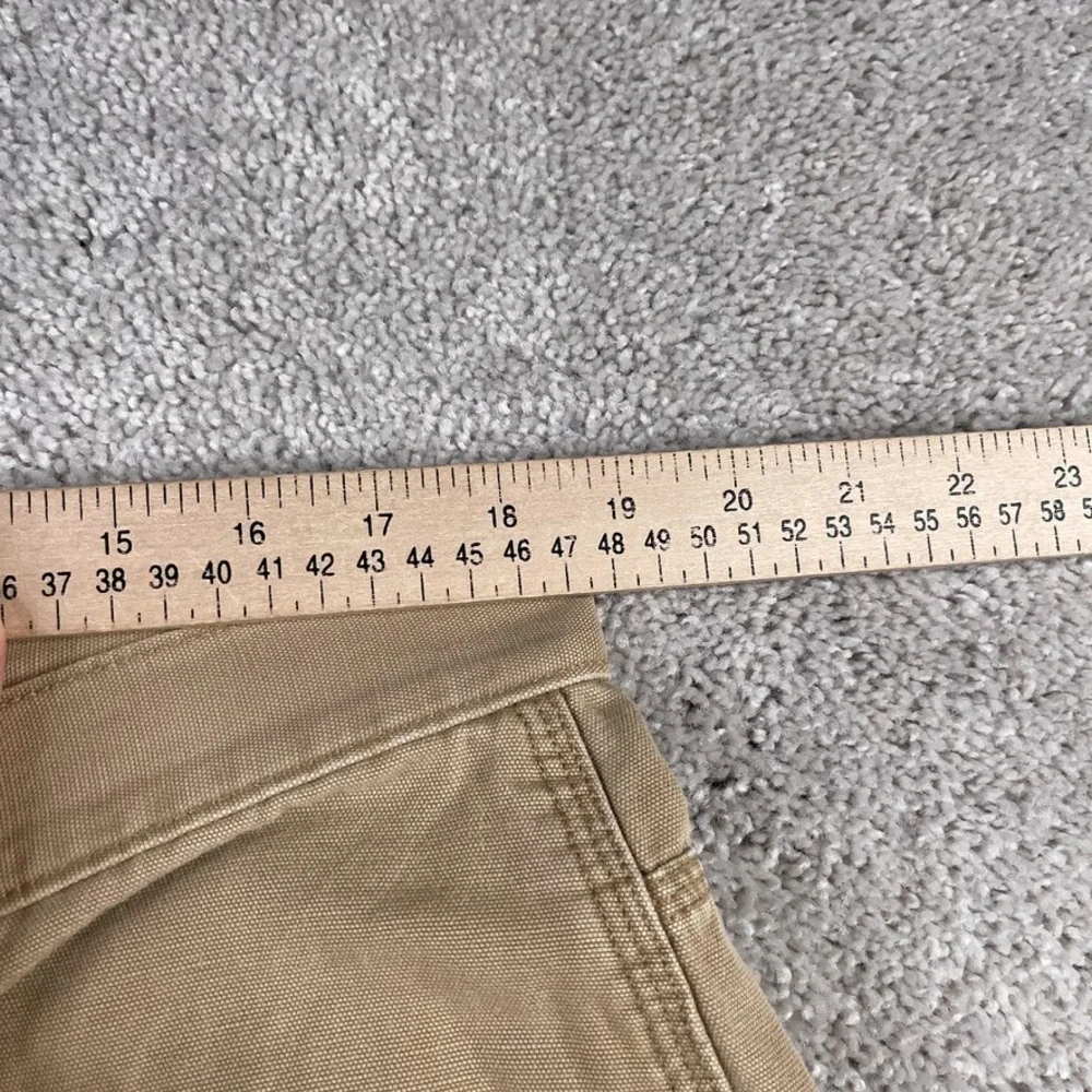 VINTAGE Gap Pants Mens 38x32 Brown Canvas Carpenter Baggy Skater Work Industrial